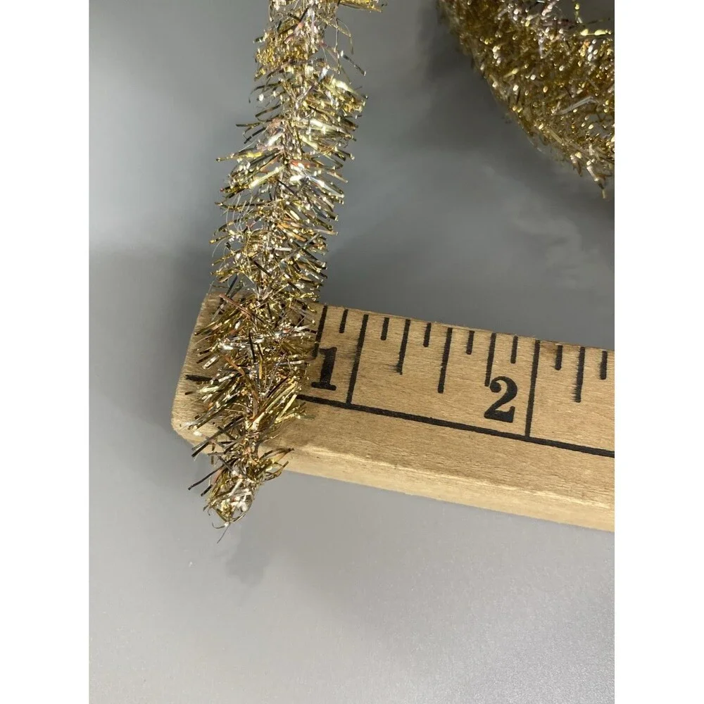 Christmas Feather Tree Tinsel Garland Strand 6' Gold & Silver Holiday Tree